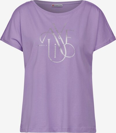 STREET ONE T-Shirt 'Alive' in lavendel / silber, Produktansicht