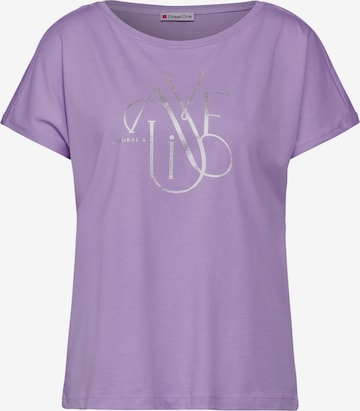 STREET ONE Shirt 'Alive' in Purple: front