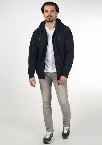 INDICODE JEANS Zip-Up Hoodie in Blue