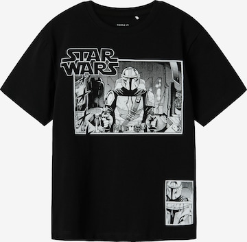 NAME IT Majica 'NKMALLAN STARWARS' | črna barva: sprednja stran