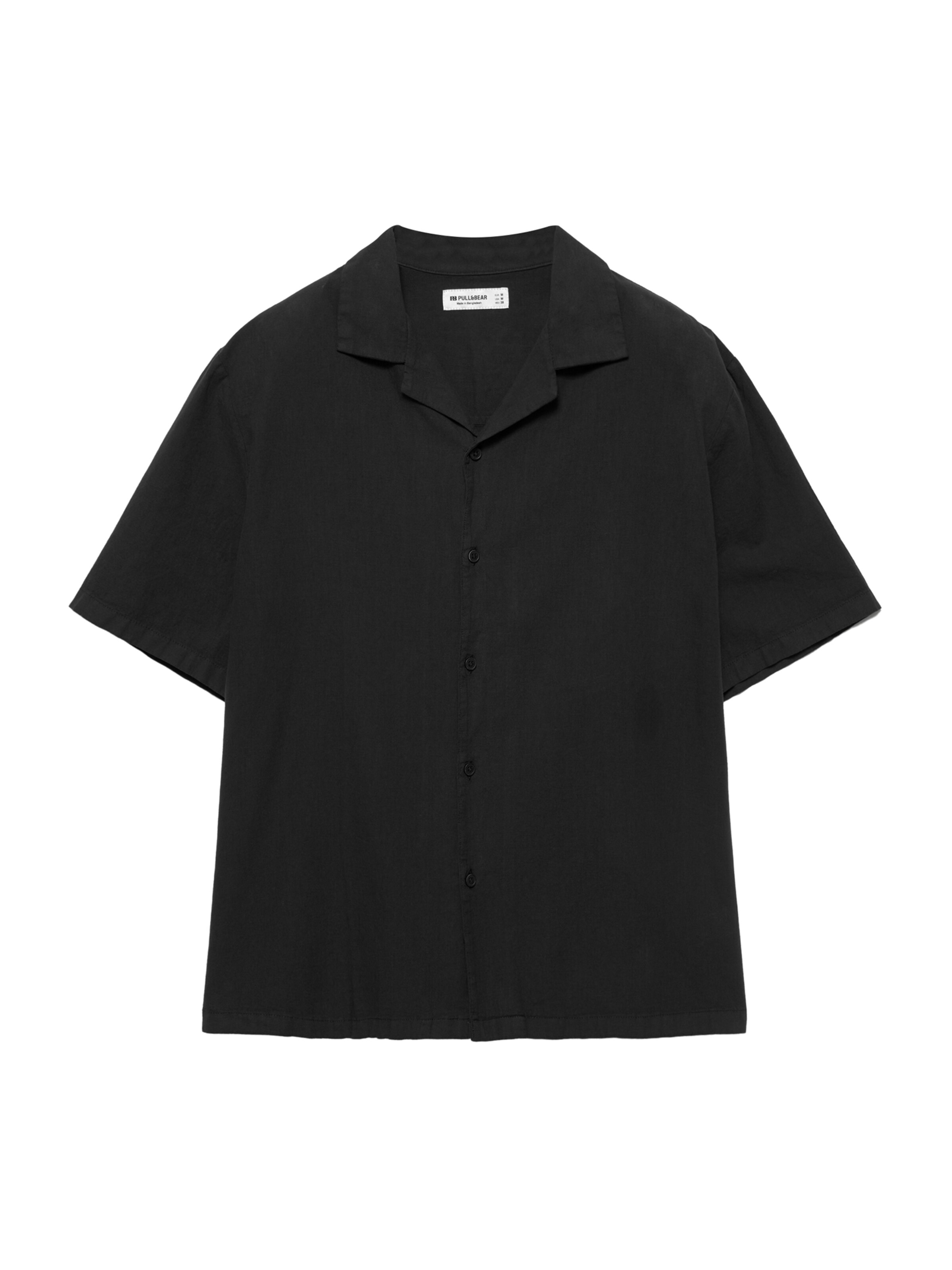 Coupe regular Chemise Pull&Bear en noir : devant