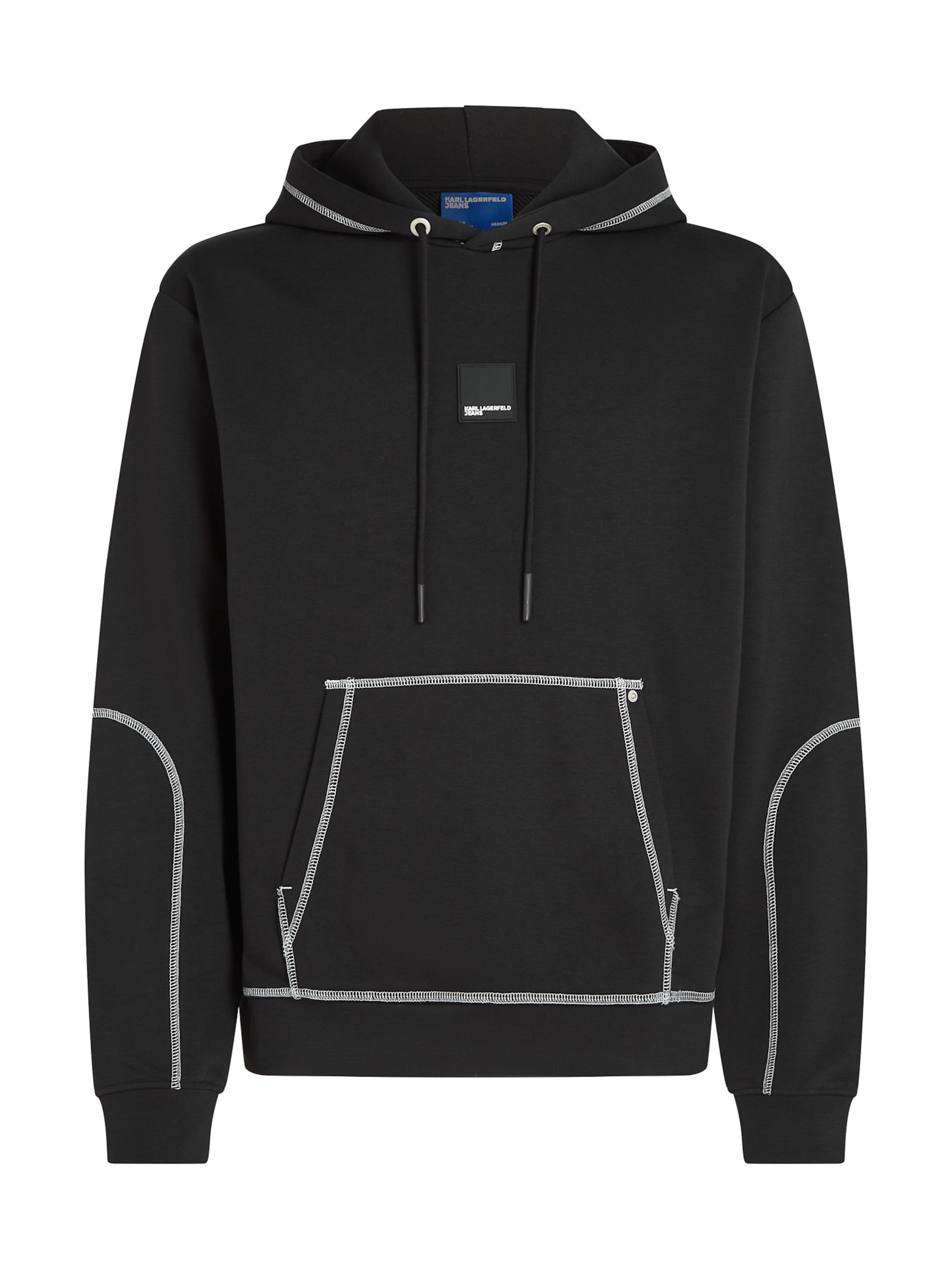 KARL LAGERFELD JEANS Суичър в черно: отпред