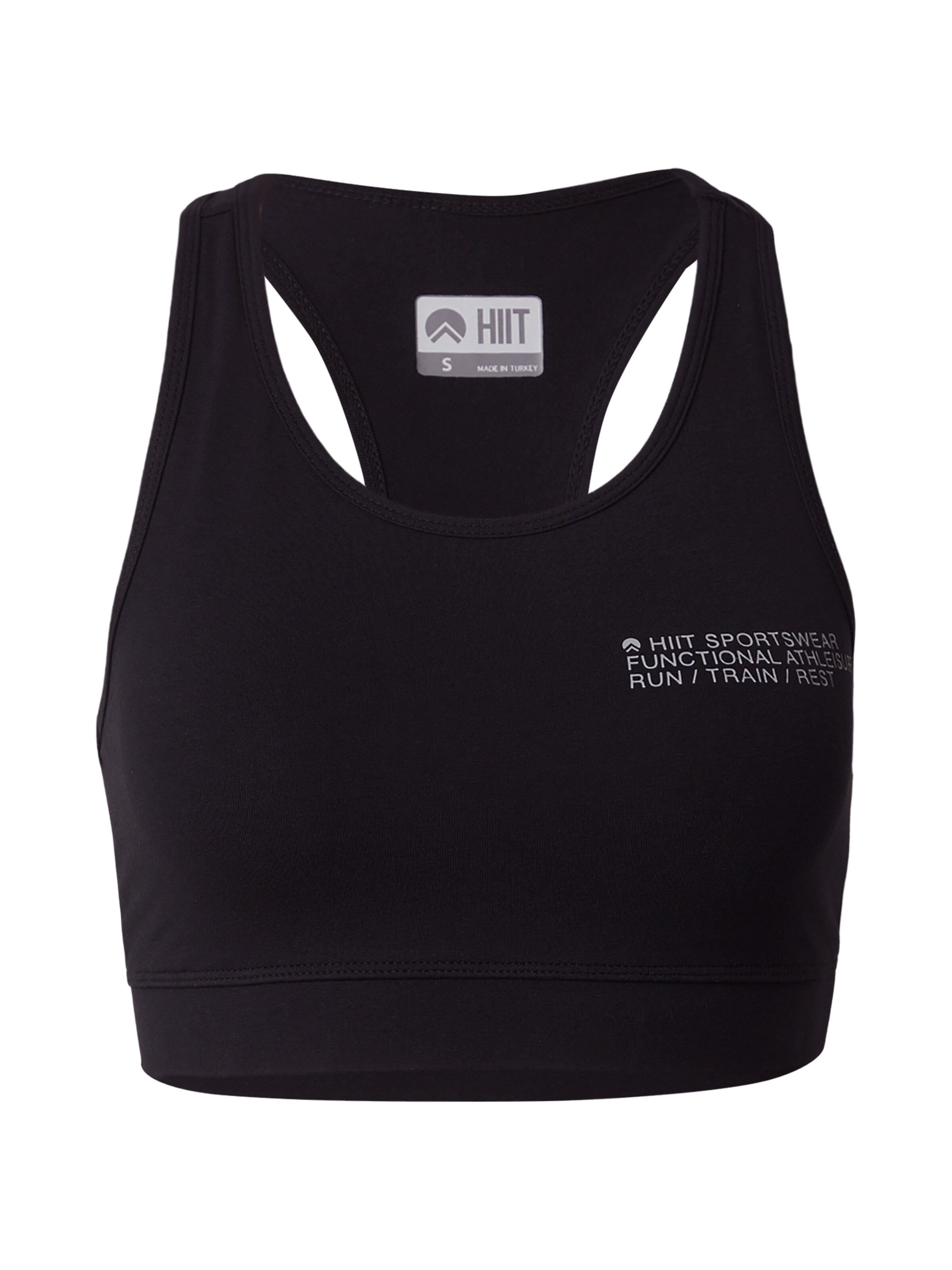 Bustieră Sutien sport de la HIIT pe negru: față