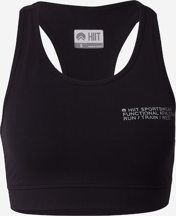 Bustieră Sutien sport de la HIIT pe negru: față