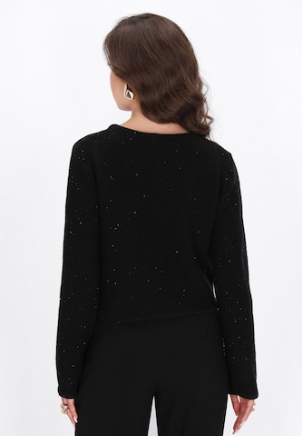 faina Gebreid vest in Zwart
