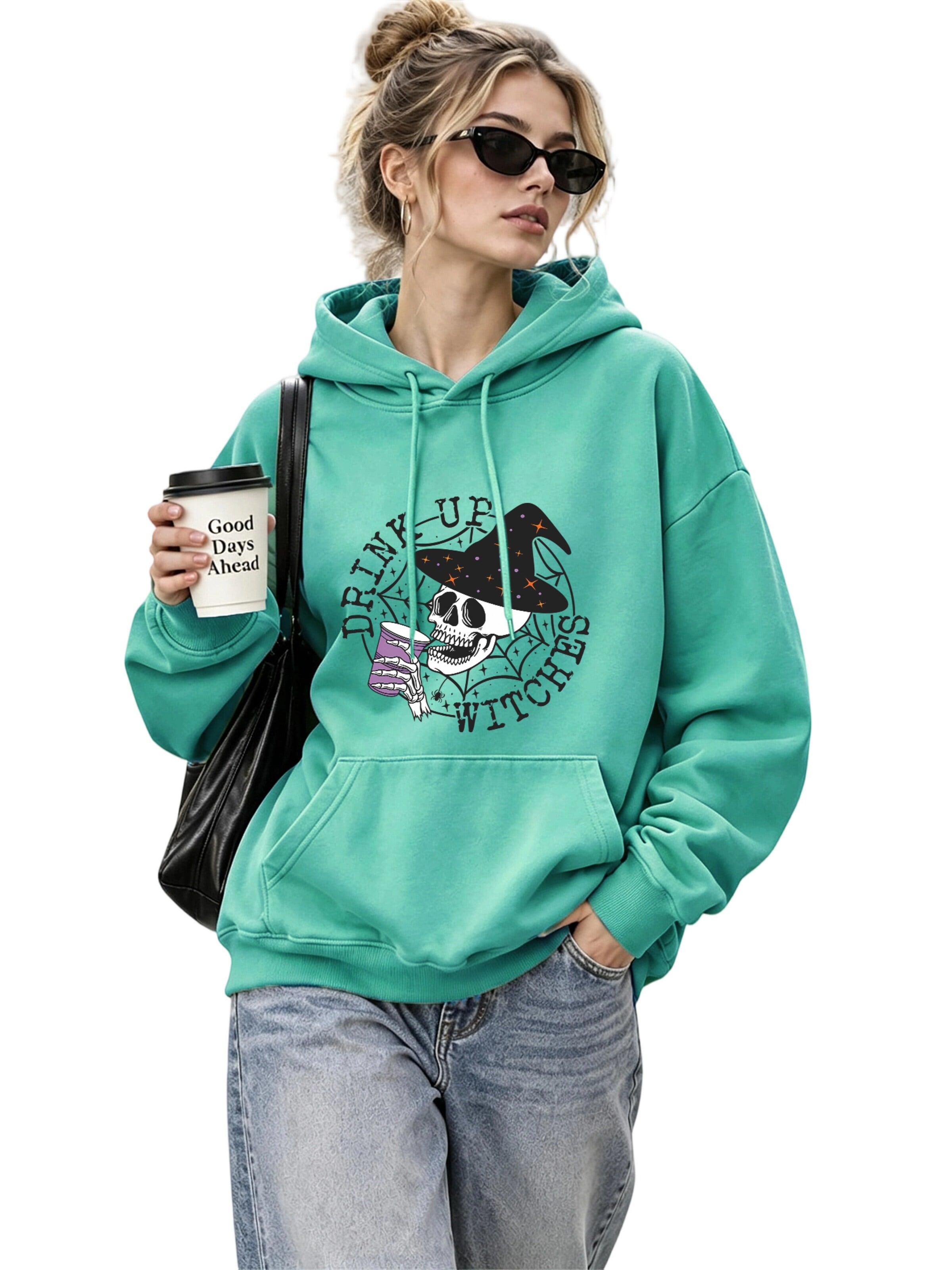 GORHEY Sweatshirt in Groen: voorkant
