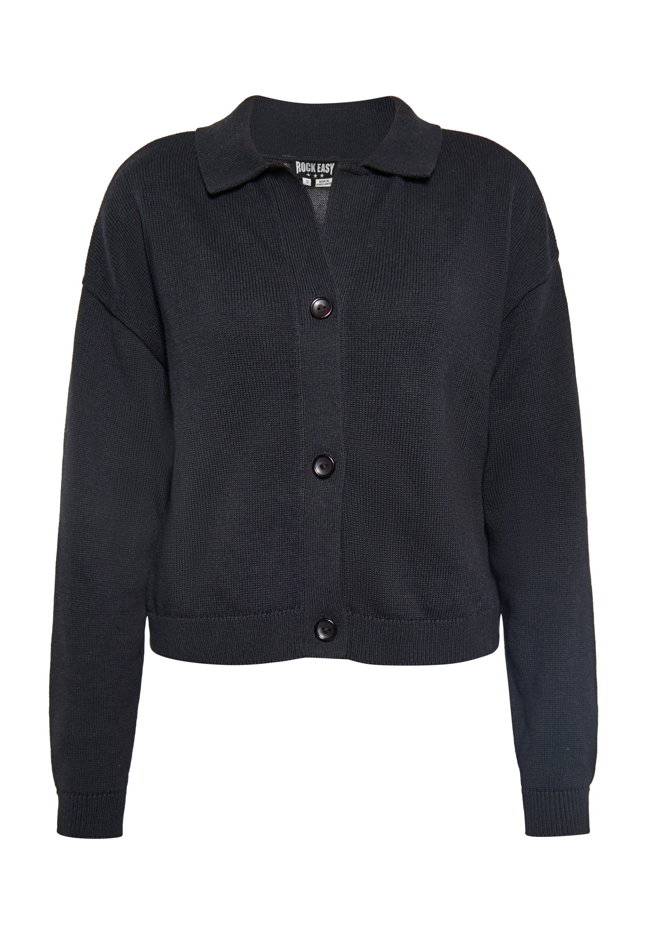 myMo KIDS - Cárdigan 'Rocks Rockeasy' en negro: frente