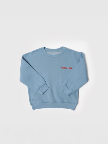 Maru + Bo Sweatshirt 'EMBROIDERED LOGO SWEATSHIRT' in Blue: front