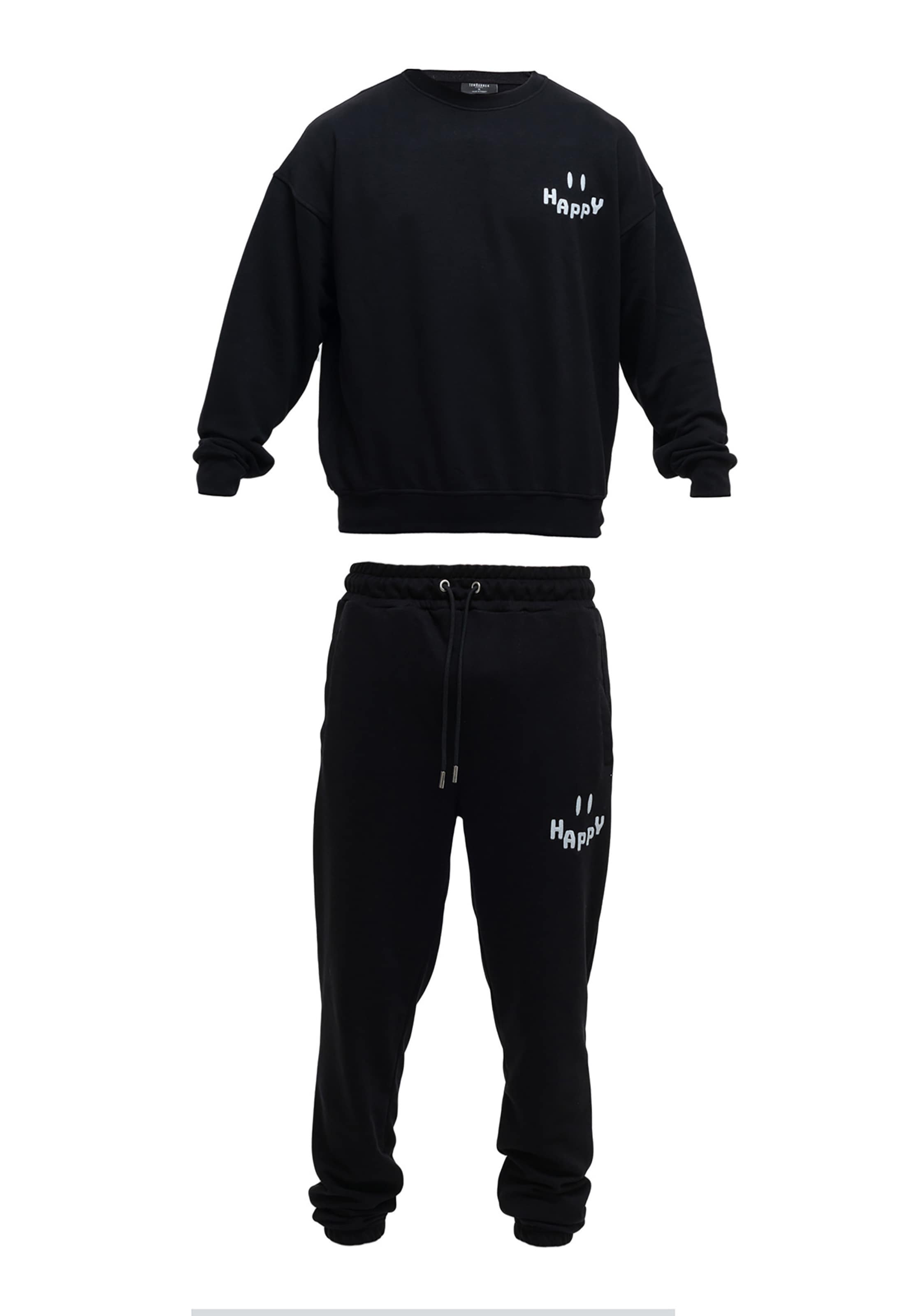 Tom Barron Trainingspak in Zwart: voorkant