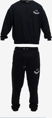 Tom Barron Tracksuit in Black: front