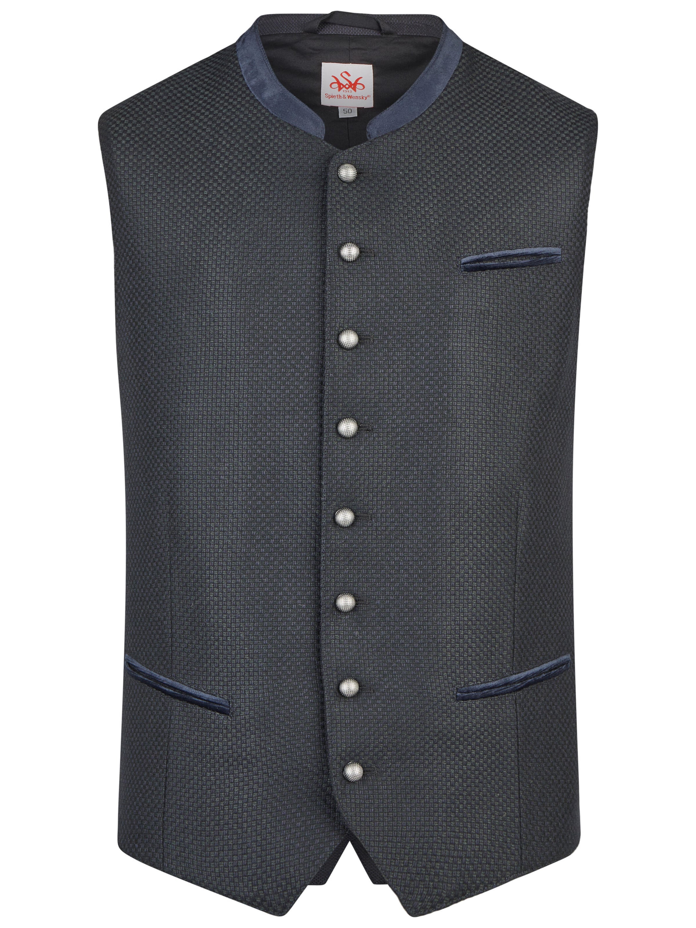 SPIETH & WENSKY Klederdracht gilet 'Kai' in Blauw: voorkant