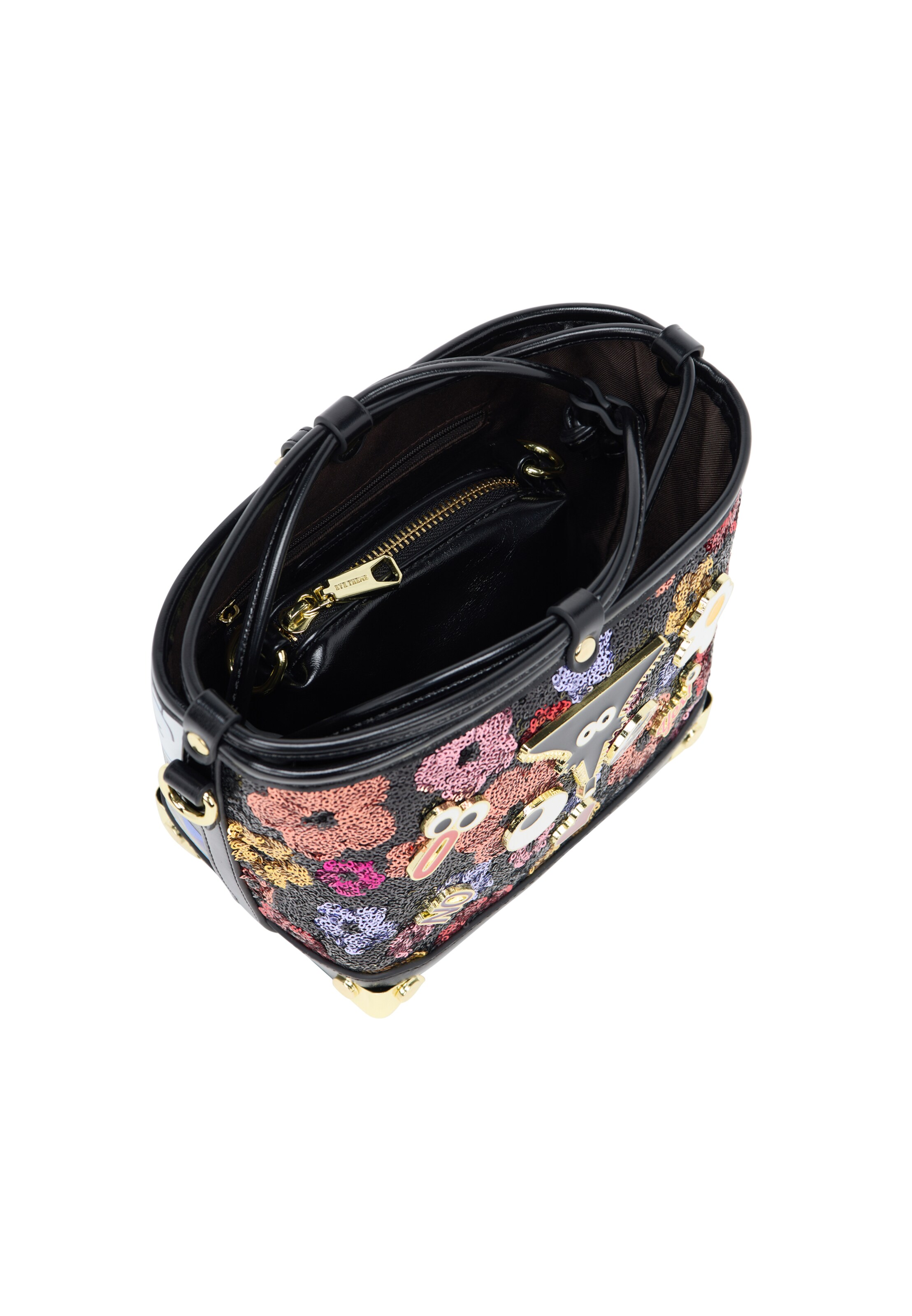 MYMO Skuldertaske 'Pop Eyetheme' i sort