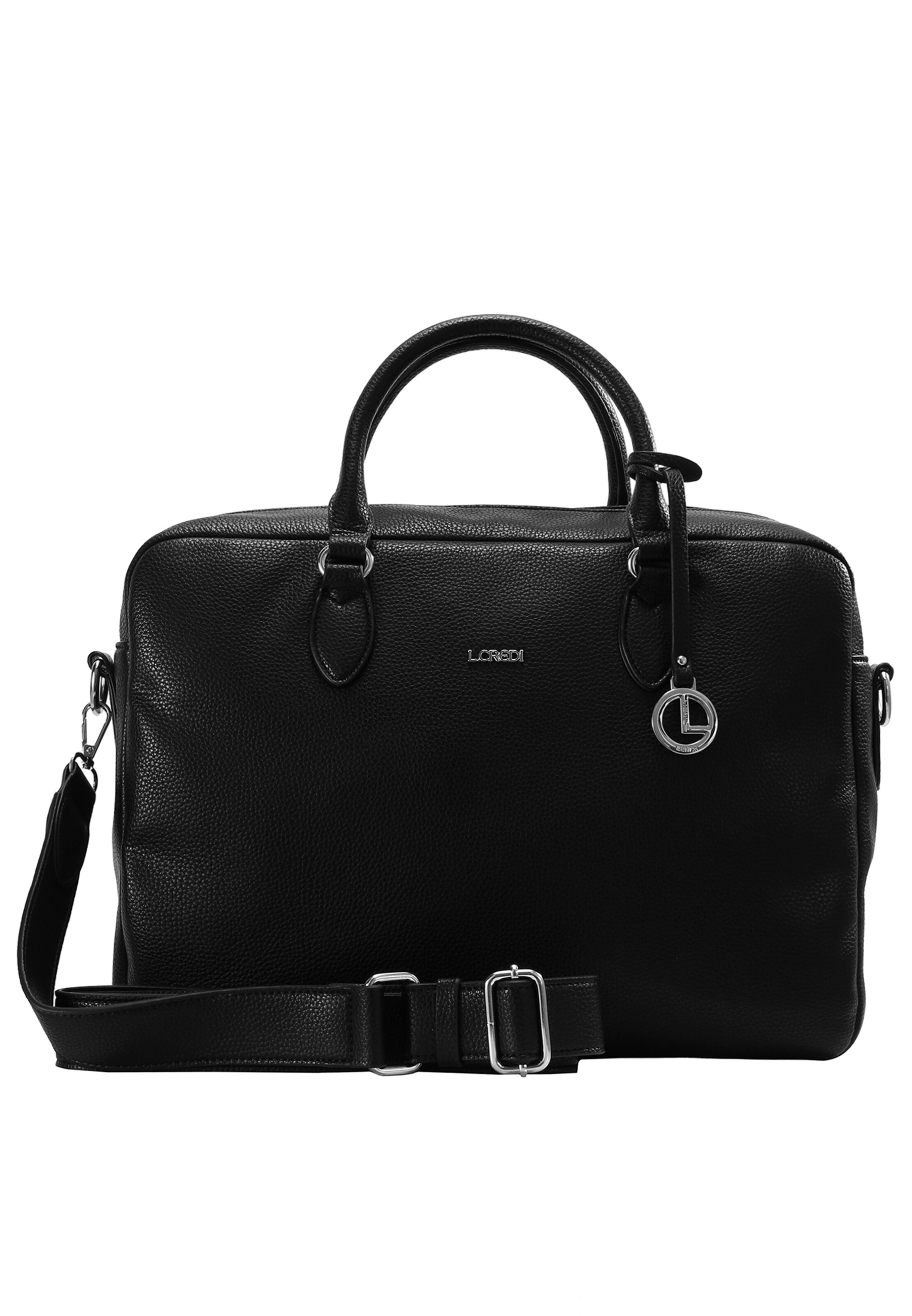 L.CREDI Schoudertas 'Ella' in Zwart: voorkant