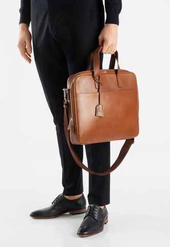 LLOYD Document Bag in Brown: front