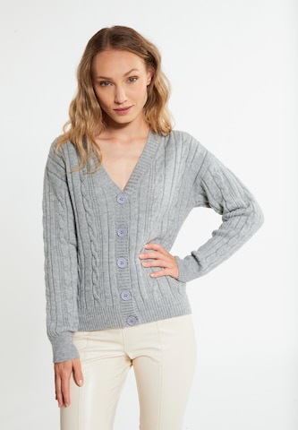 RISA Knit Cardigan 'Teylon' in Grey: front