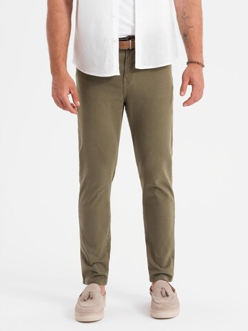 Ombre Slimfit Chino 'OM-PACP-0151' in Groen: voorkant