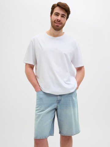 Jack & Jones Plus Baggy Shorts in Blau