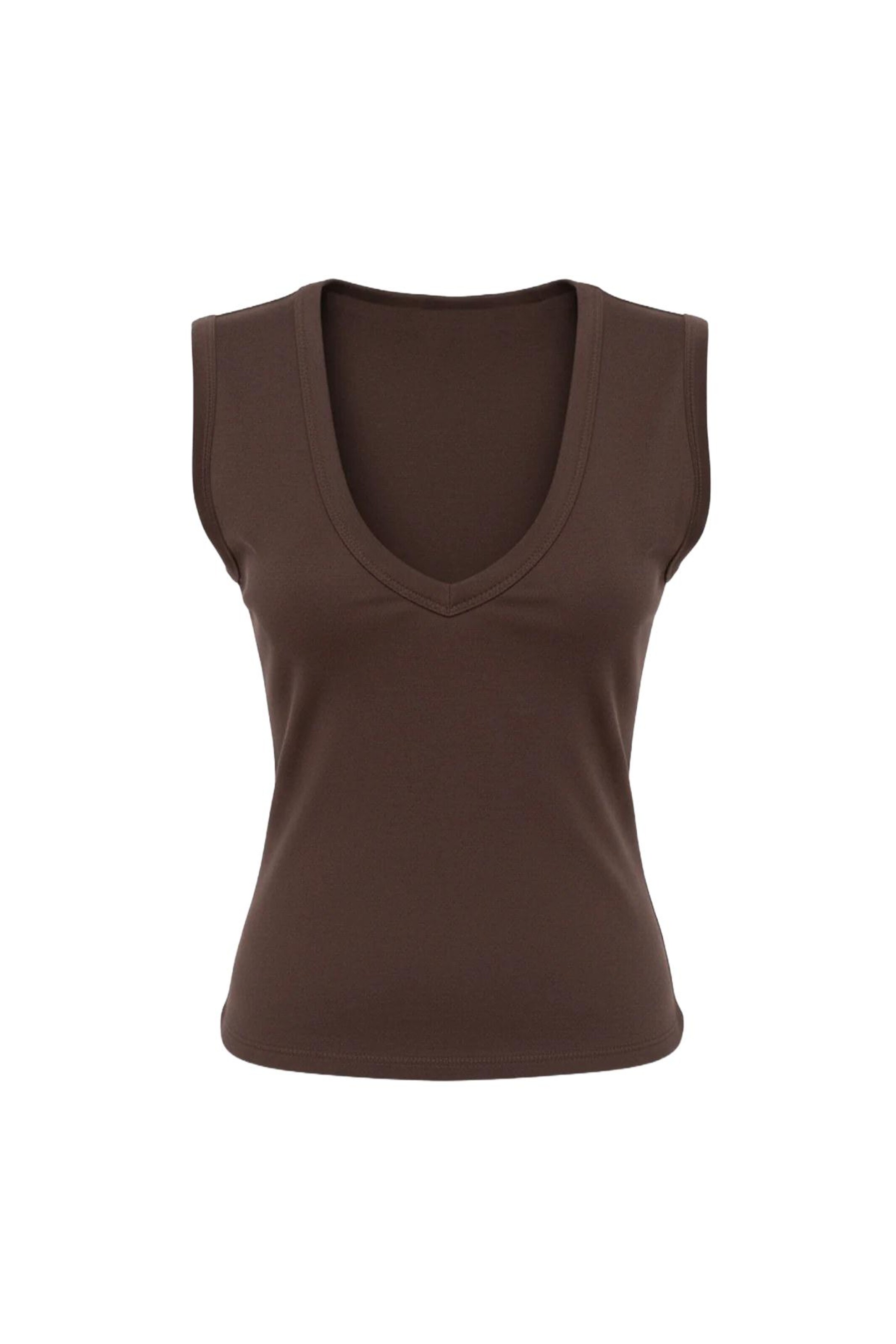 No Matter What Top in Braun: Vorderseite