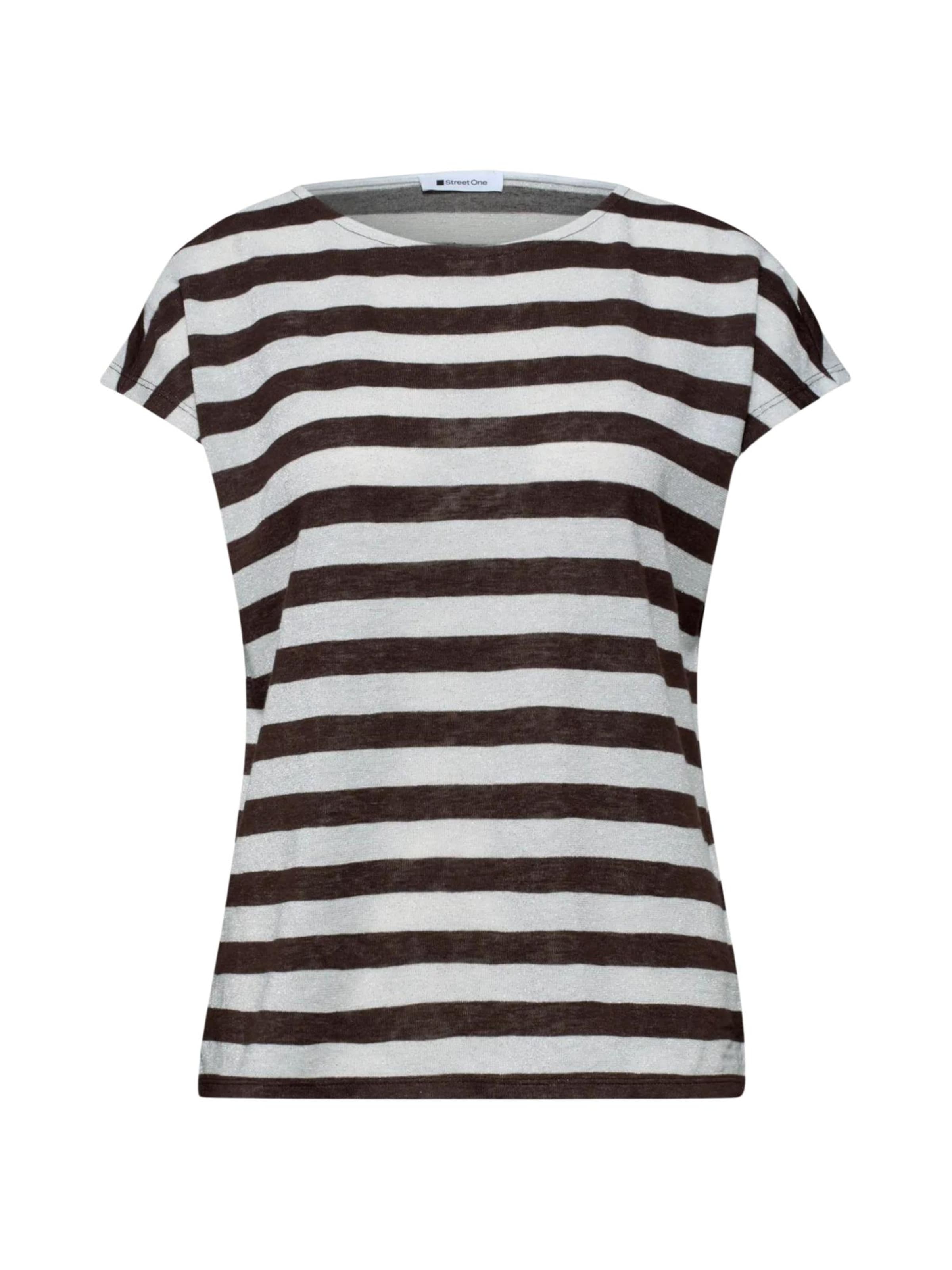 Maglietta 'SOL_yds big shiny stripe 324494' di STREET ONE in marrone: frontale
