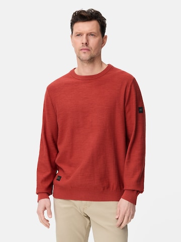 CAMEL ACTIVE Strickpullover aus reiner Baumwolle in Rot: Vorderseite