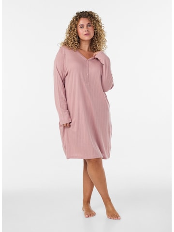 Zizzi Nachthemd 'POINTY' in Pink