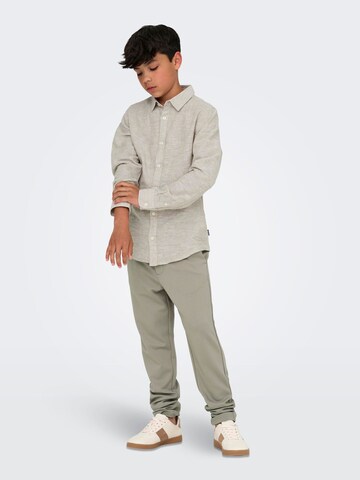 Only & Sons Junior Regular fit Button Up Shirt 'OSJCaiden' in Beige