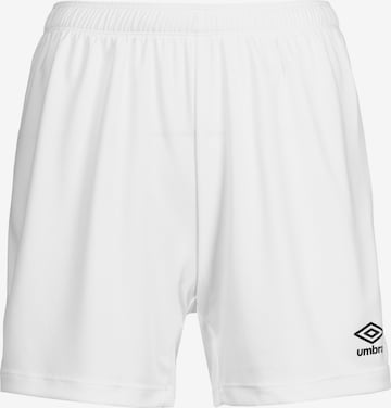 UMBRO Loose fit Workout Pants 'Club' in White: front