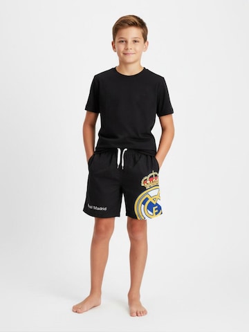 Cerdá Swimming shorts 'Real Madrid Swim Shorts with Logo Print – Black' in Black