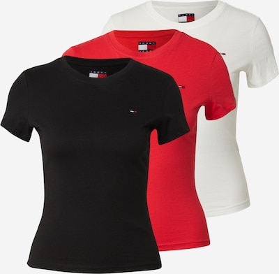 Tommy Jeans Majica u crvena / crna / bijela, Pregled proizvoda