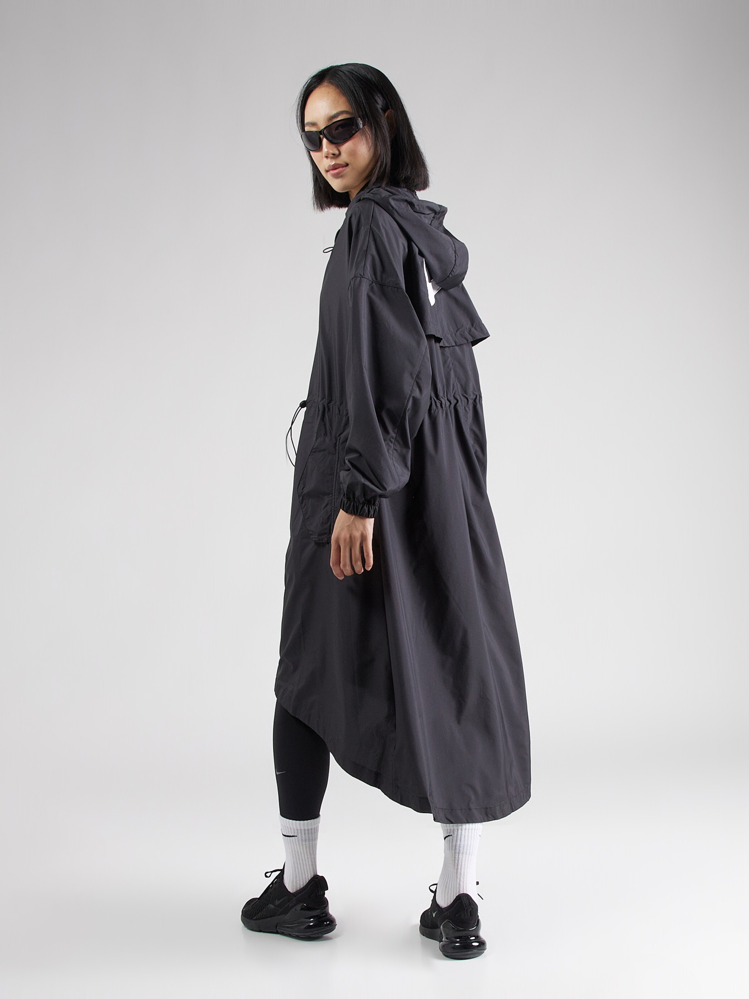 Nike long coat black sale