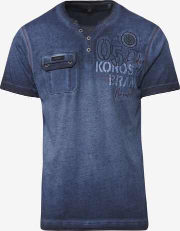 T-Shirt KOROSHI en bleu : devant