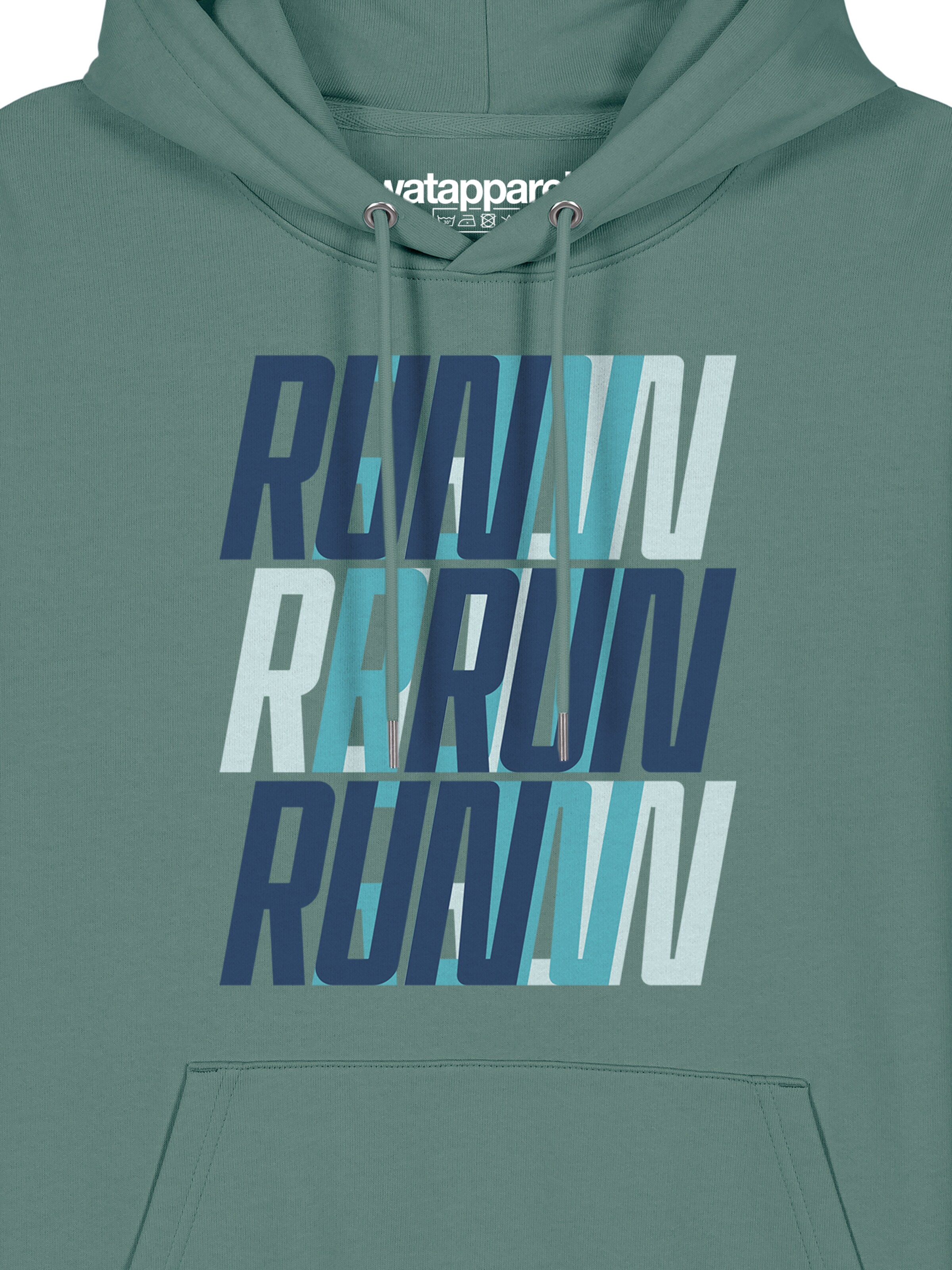Sweat-shirt 'Run, Run, Run blue' Watapparel en vert
