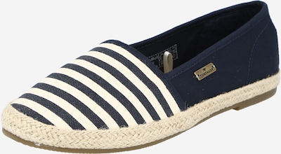 TOM TAILOR Espadrillo värissä laivastonsininen / valkoinen, Tuotenäkymä