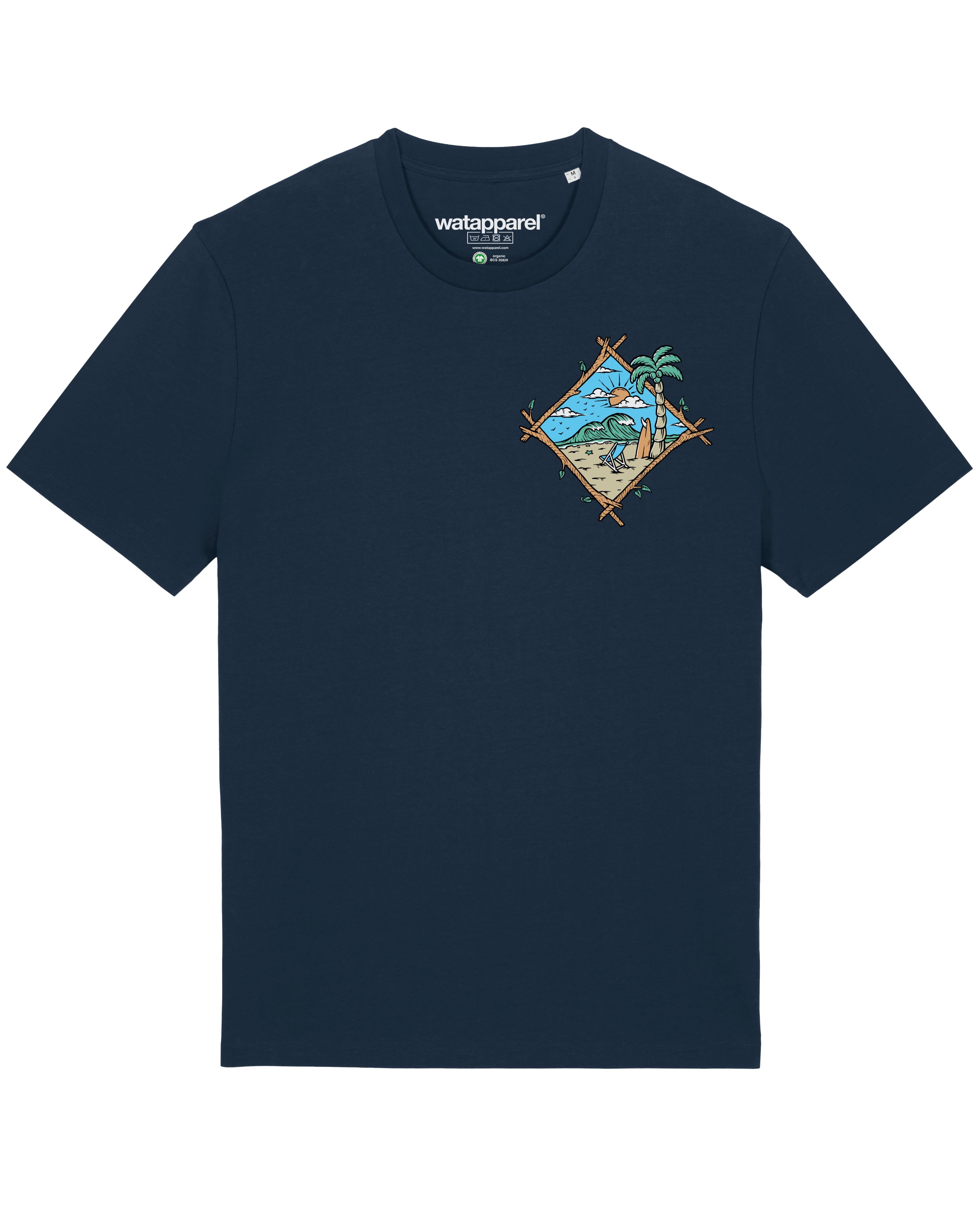 Watapparel T-Shirt ' Beach is calling ' in Blau: Vorderseite