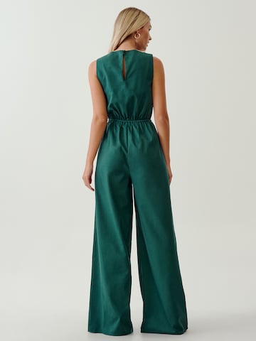 Tussah Jumpsuit 'CHARLI' i grønn: bakside