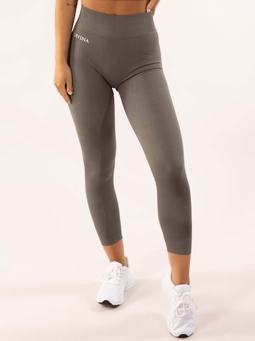 Divina Skinny Sporthose 'Novi' in Grau: Vorderseite