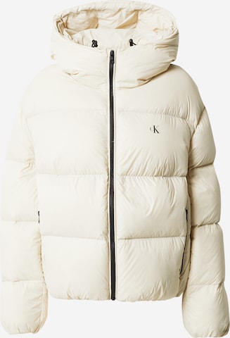 Calvin Klein Jeans Winter Jacket in Beige: front