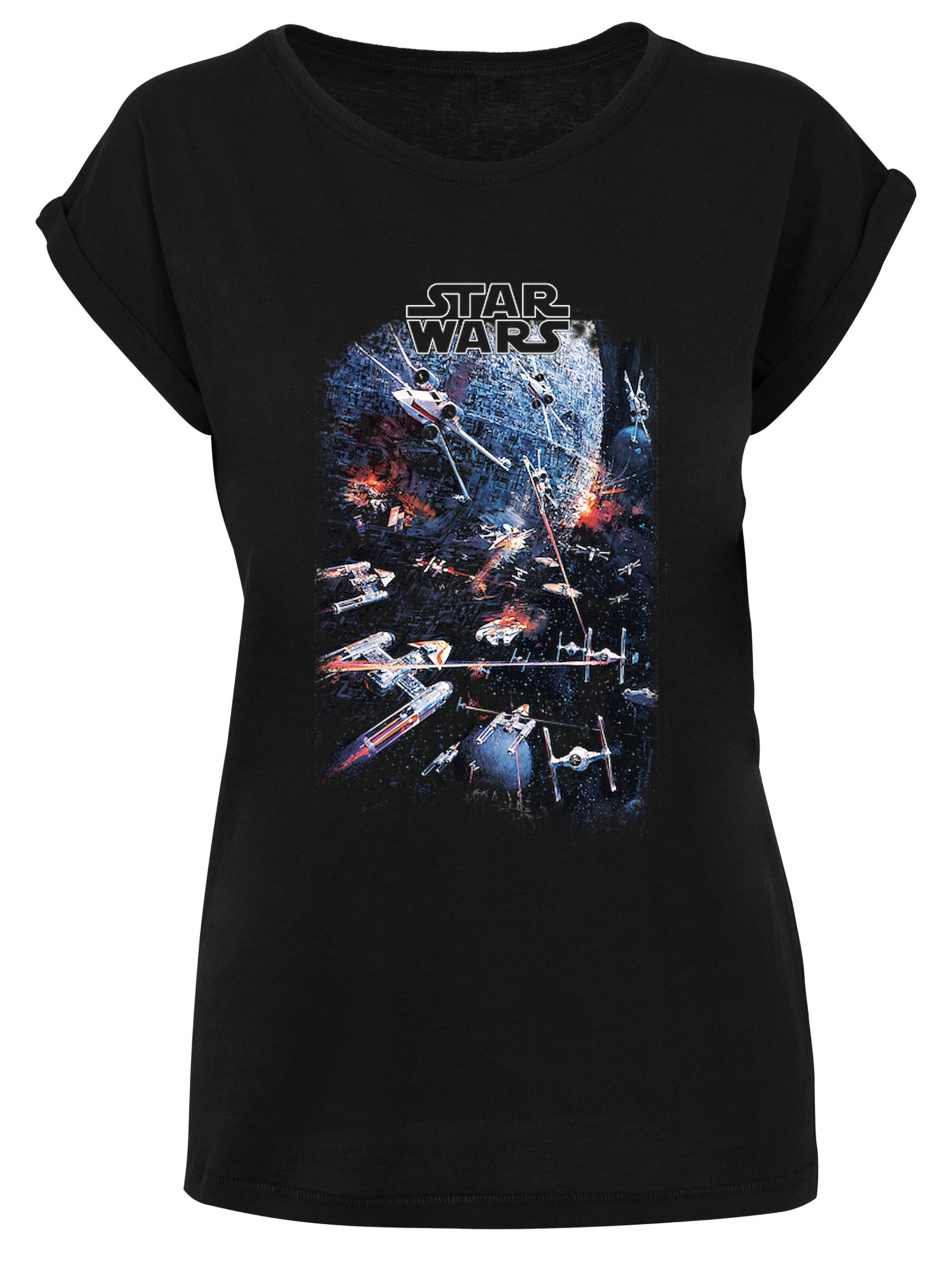 T-shirt 'Star Wars Universe' F4NT4STIC en noir : devant