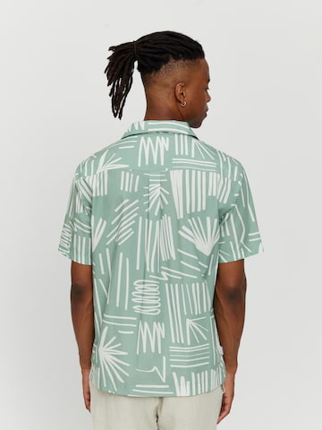 mazine Regular fit Button Up Shirt ' Honolulu Shirt ' in Green