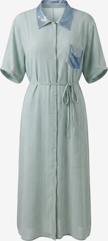 faina - Vestido camisero en verde: frente