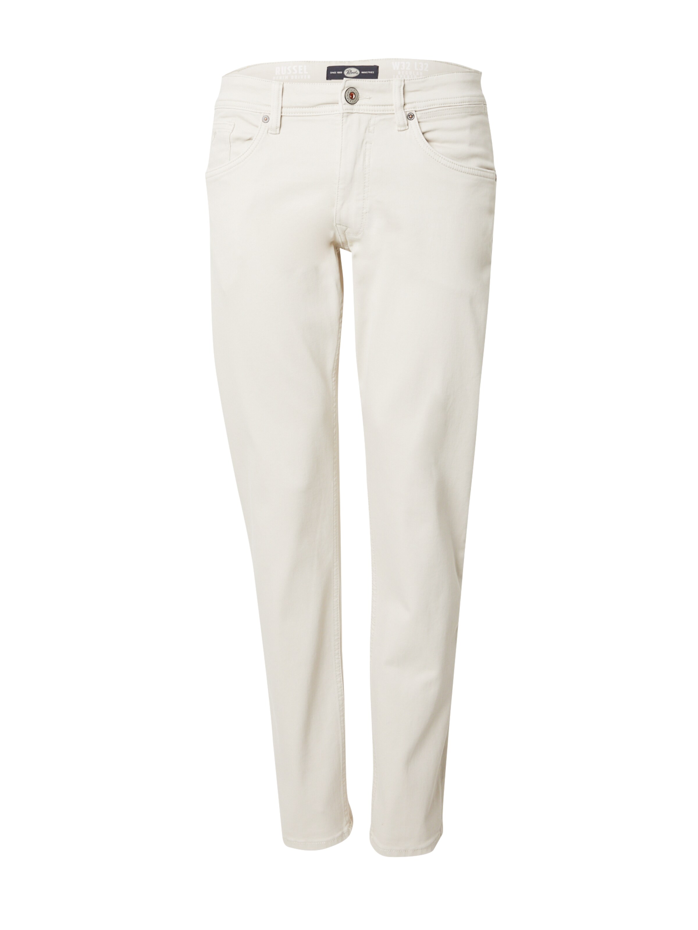 Petrol Industries Tapered Παντελόνι 'Russel' σε μπεζ: μπροστά