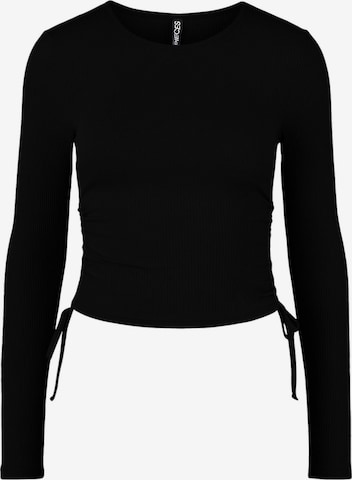 PIECES - Camiseta 'Hazel' en negro: frente