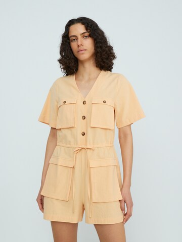 Tuta jumpsuit 'Fria' di EDITED in arancione: frontale