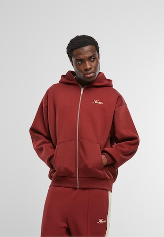 Karl Kani Sweatvest in Rood: voorkant