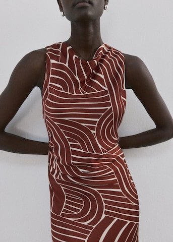 MANGO Dress 'Bronze-w' in Red