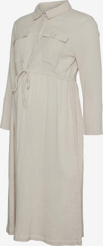 MAMALICIOUS Shirt Dress 'Cora' in Grey: front