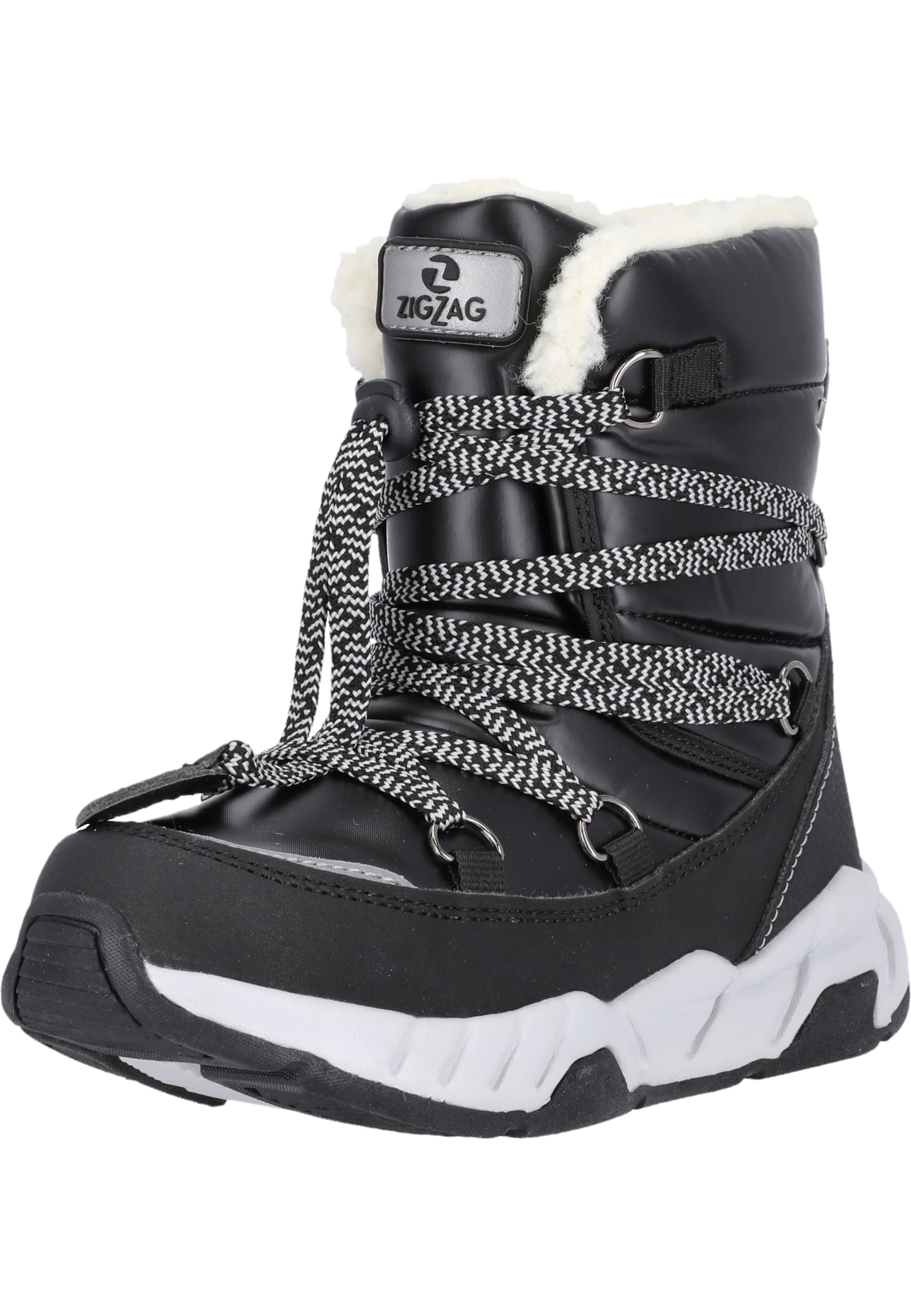 ZigZag Winterboots 'Turriea' in Schwarz: Vorderseite