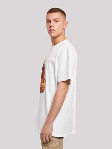T-Shirt 'Basketball Sports Collection On FIRE' F4NT4STIC en blanc