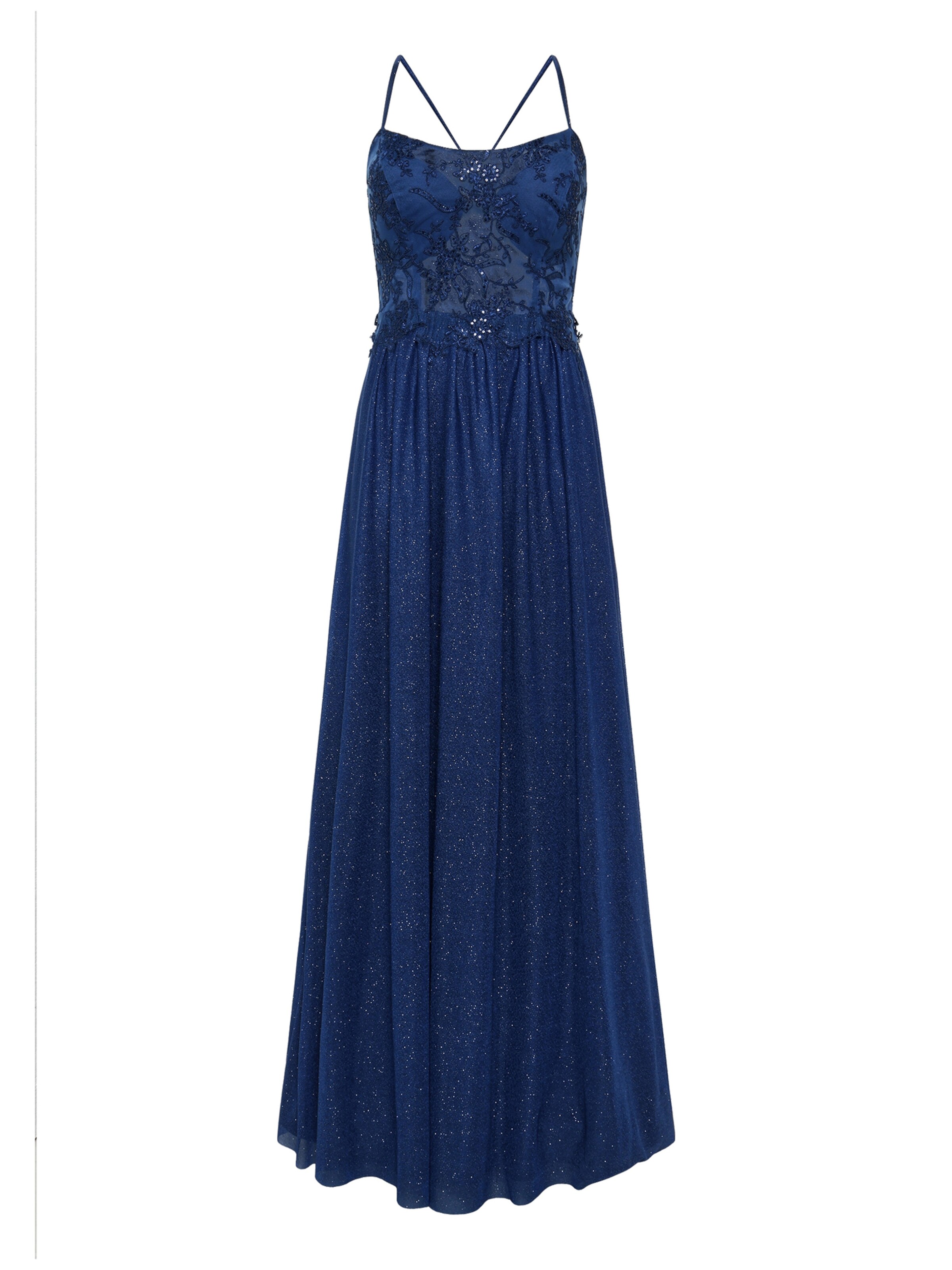 Vera Mont Avondjurk in Blauw: voorkant