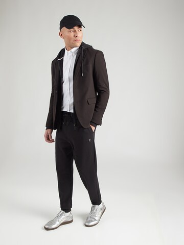 BOSS Alt kitsenev Püksid 'Locsin', värv must